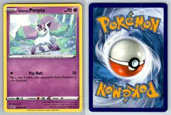 Galarian Ponyta 081 202 C Sword & Shield Pokemon LP - Image 3