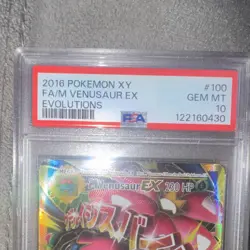 PSA 10 2016 Pokemon XY Evolutions M Venusaur EX 100/108 Full Art Holo - Image 3