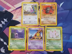 Pokemon Karten Sammlung 5 x Karten Legendary Set Pokemon TCG Vintage 2002 - Image 1