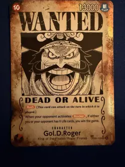 Gol D. Roger OP09 Wanted Alt Art – Carrying on His Will – One Piece TCG – EN - Image 2