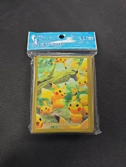 Pokemon Center Japan Exclusive Card Sleeves - Forest Pikachu 64 Count - Image 1