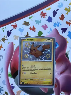 Pokemon Pikachu TCG Holo Shiny Rare Card Paldean Fates 131/091 - Image 1