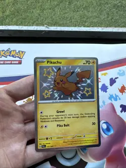 Pokemon Pikachu TCG Holo Shiny Rare Card Paldean Fates 131/091 - Image 2