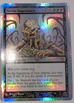 Necro-Impotence Foil Unhinged 60/140 GEM MINT Magic: the Gathering MTG - Image 1