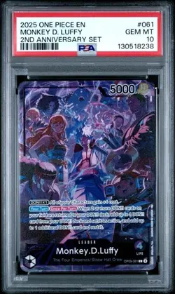 One PIece TCG English 2nd Anniversary Full Promo Cards PSA 10 SEQUENTIAL SET - Image 1
