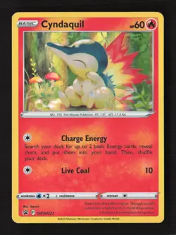 Cyndaquil Holo SWSH: Sword & Shield Promo Cards SWSH221 LP Pokemon TCG - Image 1