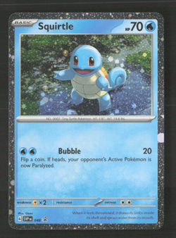 Squirtle - (Cosmos Holo) SV: Scarlet & Violet Promo Cards 048 LP Pokemon TCG - Image 1