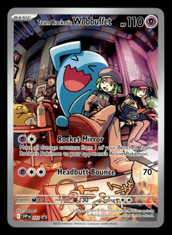 Team Rocket's Wobbuffet Holo SV: Scarlet & Violet Promo Cards 203 LP Pokemon TCG - Image 1