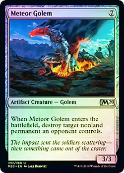 Meteor Golem FOIL Core Set 2020 / M20 PLD Artifact Uncommon MAGIC CARD ABUGames - Image 1