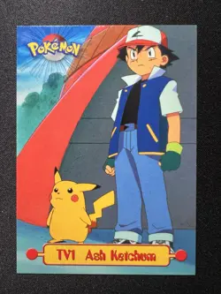 Ash Ketchum #TV1 TV Animation Edition Series 1 Topps Vintage Pokemon Card TCG - Image 1