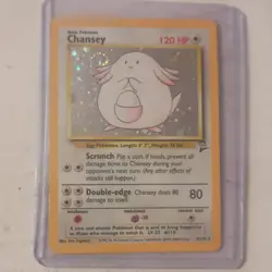 Pokemon Chansey Base Set 2 Holo Rare 003/130 120 HP English Card - Image 1