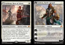 MTG Kytheon, Hero of Akros // Gideon, Battle-Forged, Magic Origins, Heavily Play - Image 1