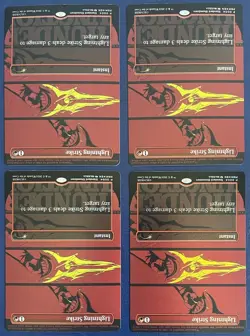 MTG FOIL Playset 4x Lightning Strike Cowboy Bebop Promo STD Showdown NM English - Image 3