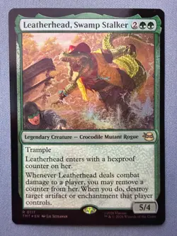 Leatherhead, Swamp Stalker *FOIL* NM - Teenage Mutant Ninja Turtles MTG TMT #117 - Image 1