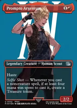 Prompto Argentum - Surge Foil Extended Art FIN NM MTG - Image 1
