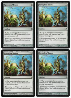 Springleaf Drum x4 4x 2007 Lorwyn PLAYSET Colorless Common Artifact MTG NM AZ1 - Image 1