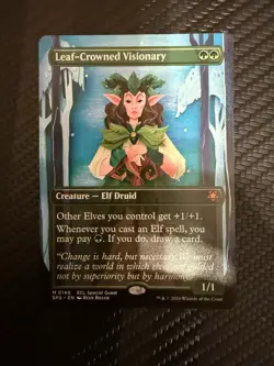 MTG Leaf Crowned Visionary Borderless NM Special Guests Magic 140 - Image 1