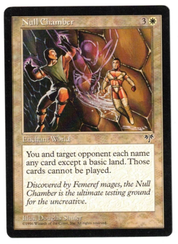 MTG NULL CHAMBER MIRAGE RESERVE LIST RARE WHITE ENCHANT WORLD NM STAX VINTAGE - Image 1