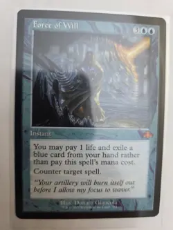 mtg, Force of Will (Retro Frame) Dominaria Remastered Regular NM - Image 1
