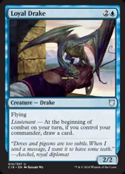 Loyal Drake - Medium Play MTG Commander 2018 - Image 1