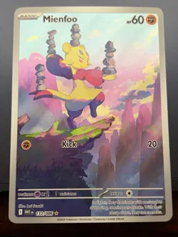 Mienfoo 133/086 Sv: White Flare Illustration Rare Holo Pokemon - Image 1