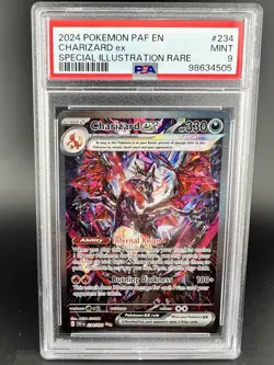 2024 Pokemon Paldean Fates PAF EN #234/091 Charizard ex Illustration Rare PSA 9 - Image 1