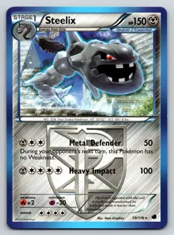 Steelix Team Plasma 79/116 Plasma Freeze Pokemon TCG Rare LP Regular - Image 1