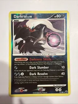 Pokemon TCG Darkrai 3/100 - D&P Majestic Dawn Rare Reverse Holo - Image 1