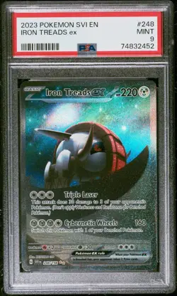 PSA 9 MINT Iron Treads ex 248/198 Scarlet Violet Illustration Rare Holo Pokemon - Image 1
