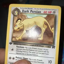 Pokemon 1st Edition Team Rocket Dark Persian 42/82 NEAR MINT - Image 3