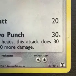 Pokemon TCG Kangaskhan 6/112 Firered & Leafgreen Holo With SWIRL - MP - Image 2