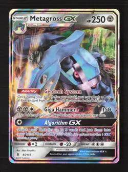 Metagross GX Ultra Rare SM - Guardians Rising 85/145 NM Pokemon TCG - Image 1