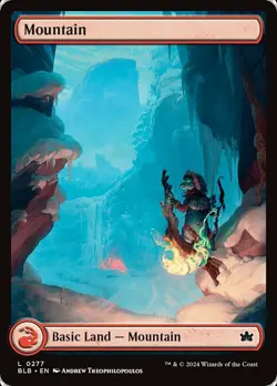 Light Play, English MTG Regular Mountain (0277) Bloomburrow Magic the Gathering - Image 1