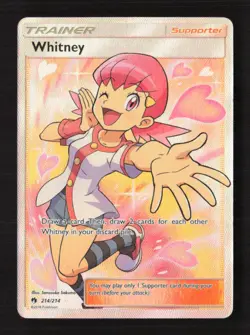 Whitney (Full Art) Ultra Rare SM - Lost Thunder 214/214 NM Pokemon TCG - Image 1