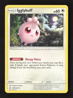 Igglybuff Uncommon Normal SM - Cosmic Eclipse 168/236 NM Pokemon TCG - Image 1
