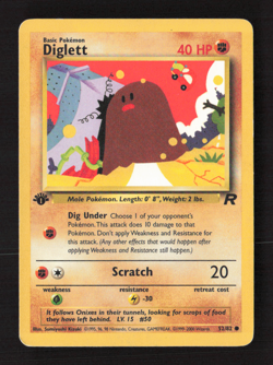 Diglett Common 1st Edition Team Rocket 52/82 HP Pokemon TCG - Image 1