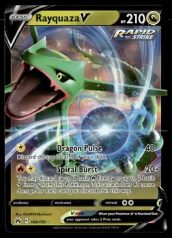 Rayquaza V Ultra Rare Holo Crown Zenith 100/159 NM Pokemon TCG - Image 1