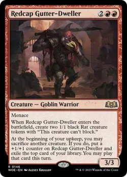 Redcap Gutter-Dweller -Foil Near Mint MTG Wilds of Eldraine - Image 1