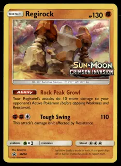 Regirock - (Prerelease) Holo SM Promos SM74 NM Pokemon TCG - Image 1