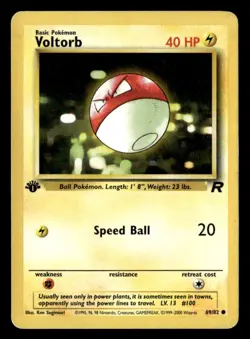 Voltorb Common 1st Edition Team Rocket 69/82 HP Pokemon TCG - Image 1