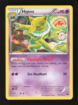 Hypno Rare Normal XY - BREAKpoint 51/122 LP Pokemon TCG - Image 1