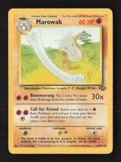 Marowak Uncommon Unlimited Jungle 39/64 HP Pokemon TCG - Image 1