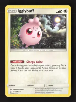 Igglybuff Uncommon Normal SM - Cosmic Eclipse 168/236 LP Pokemon TCG - Image 1