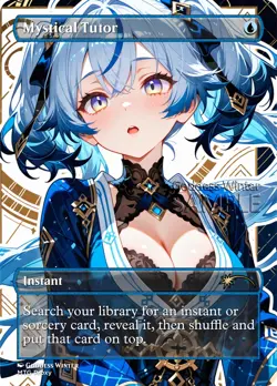 MTG - Mystical Tutor - Fanart Borderless Style - EDH / Playtest - Image 1