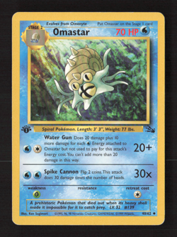 Omastar Uncommon 1st Edition Fossil 40/62 HP Pokemon TCG - Image 1