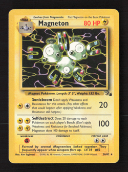 Magneton (26) Rare Unlimited Fossil 26/62 HP Pokemon TCG - Image 1