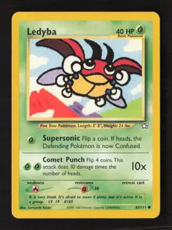 Ledyba Common Unlimited Neo Genesis 063/111 LP Pokemon TCG - Image 1