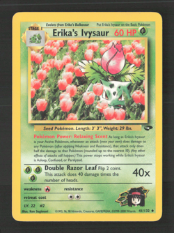 Erika's Ivysaur Uncommon Unlimited Gym Challenge 041/132 LP Pokemon TCG - Image 1