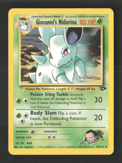 Giovanni's Nidorina Uncommon Unlimited Gym Challenge 044/132 LP Pokemon TCG - Image 1