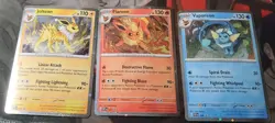 Flareon Vaporeon Jolteon Holo Promo Pokemon Prismatic Evolutions 167 168 169 - Image 1